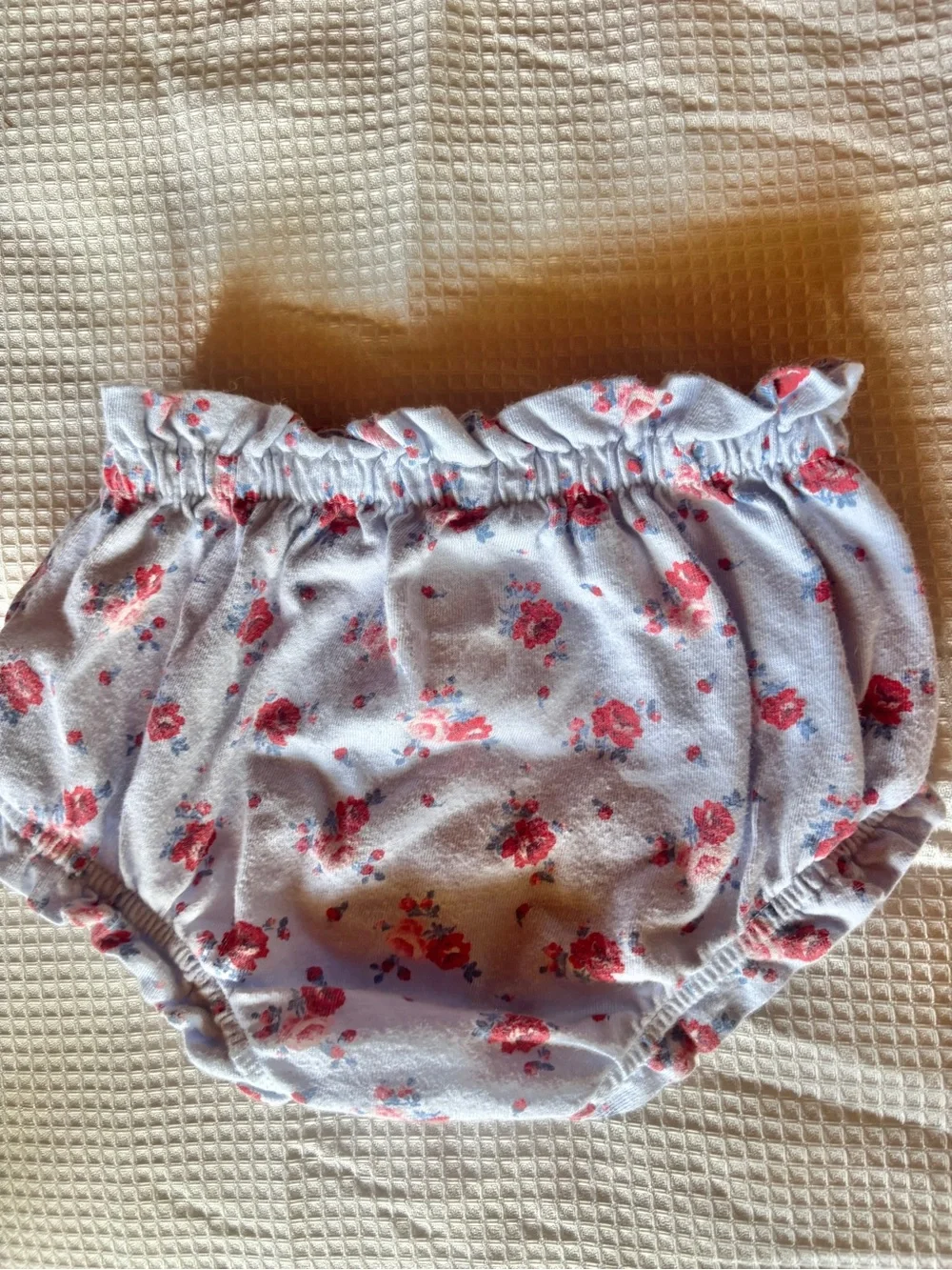 baby gap girls 18–24m organic cotton floral ruffle bloomers 2-piece set